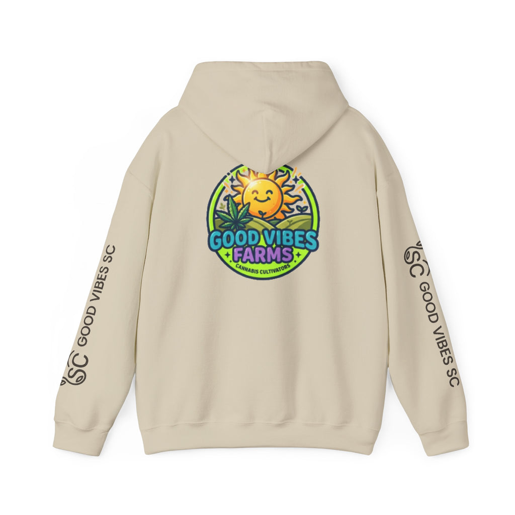 Good Vibes Farms Hoodie | Sun Emblem Farm Logo Sweatshirt