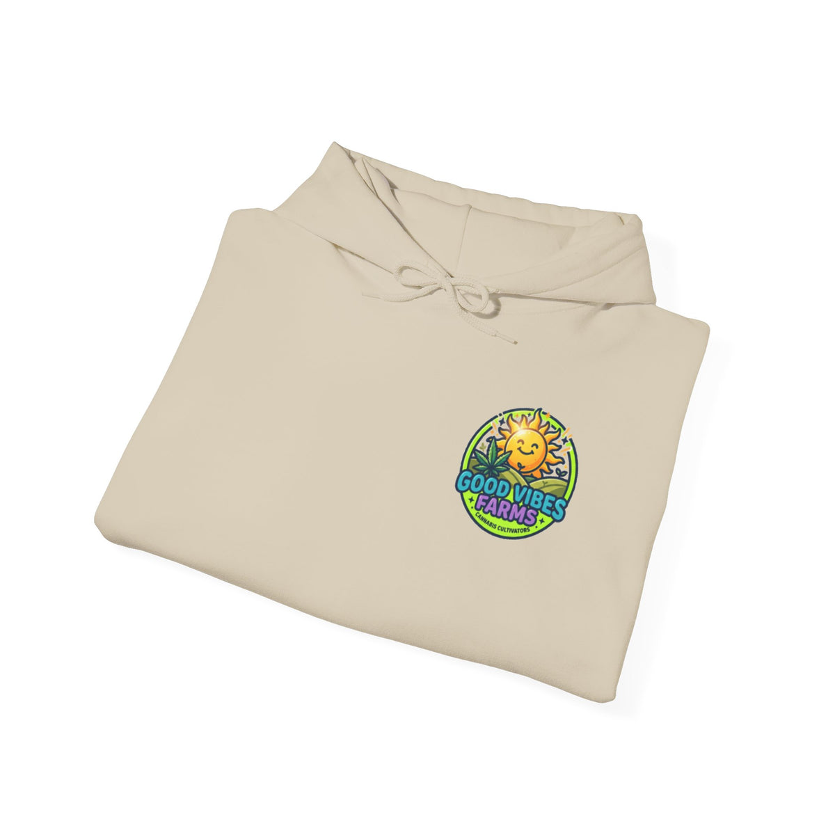 Good Vibes Farms Hoodie | Sun Emblem Farm Logo Sweatshirt