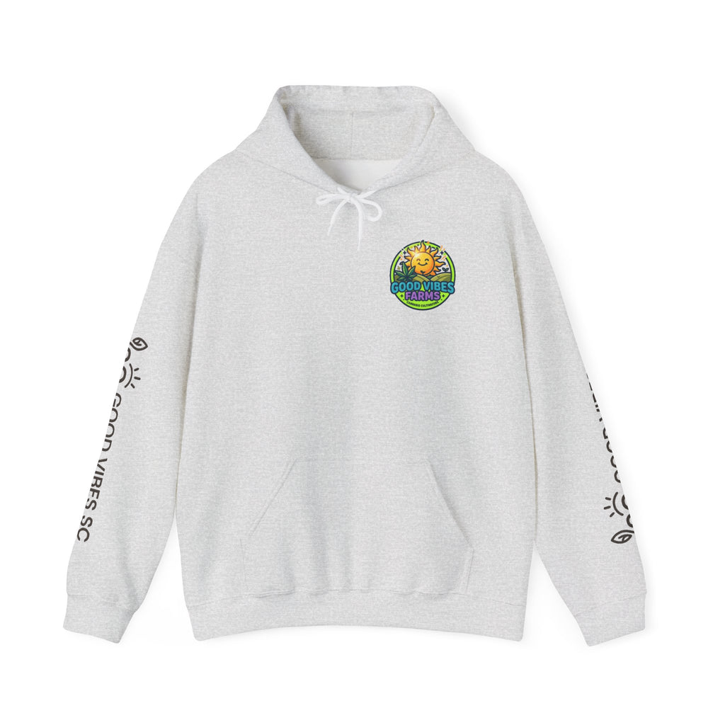 Good Vibes Farms Hoodie | Sun Emblem Farm Logo Sweatshirt