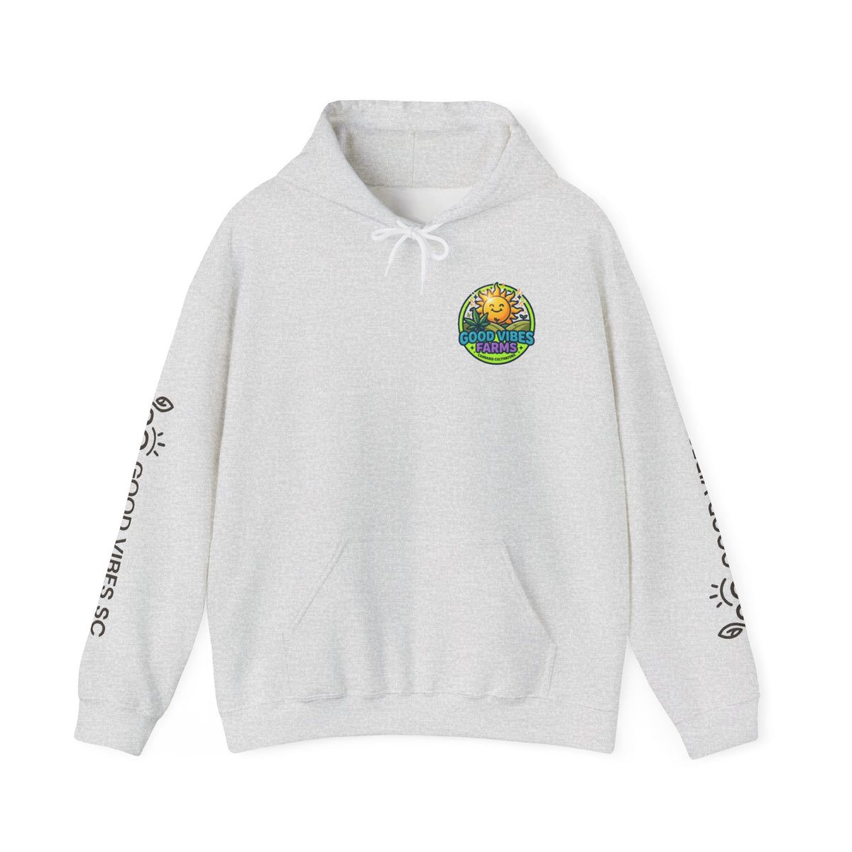 Good Vibes Farms Hoodie | Sun Emblem Farm Logo Sweatshirt
