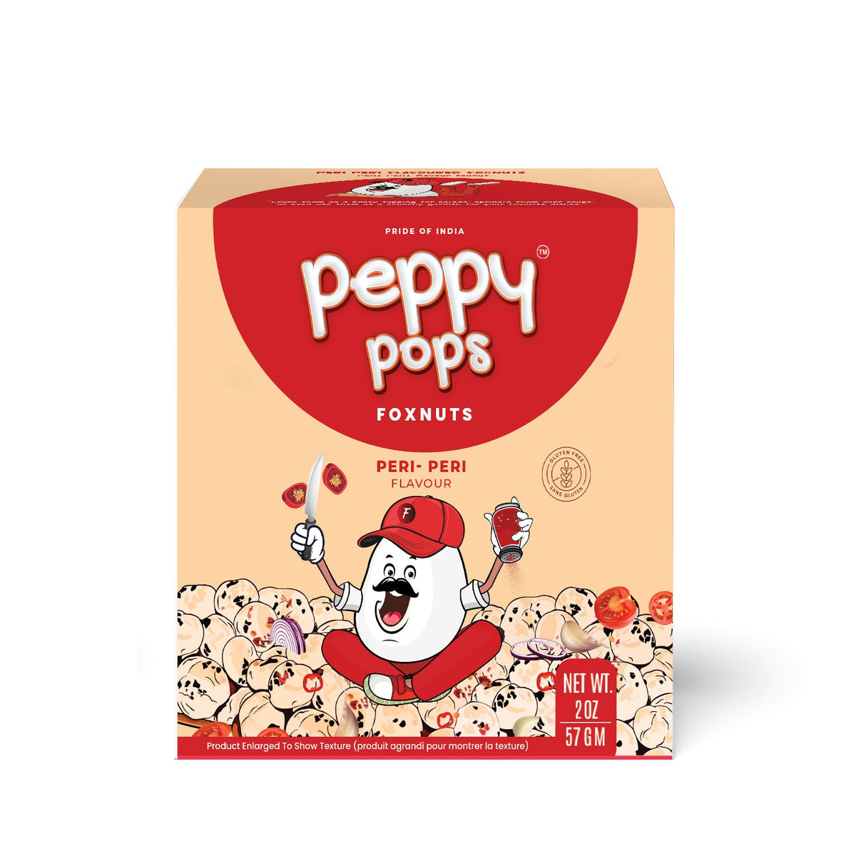 PEPPY POPS PERI PERI ROASTED FOXNUTS