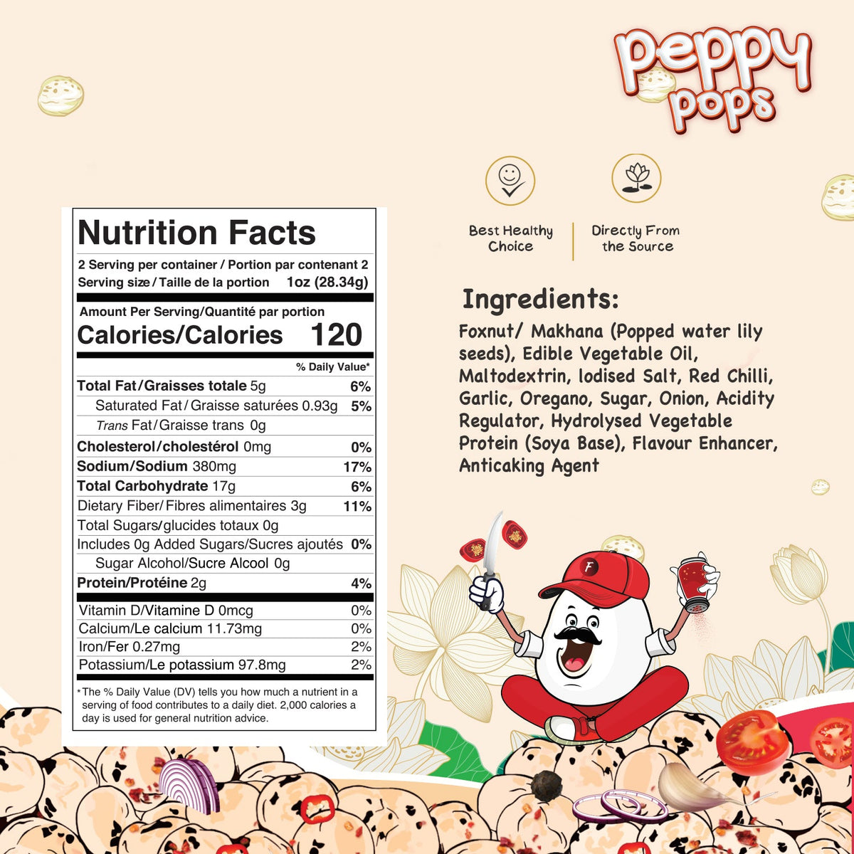 PEPPY POPS PERI PERI ROASTED FOXNUTS