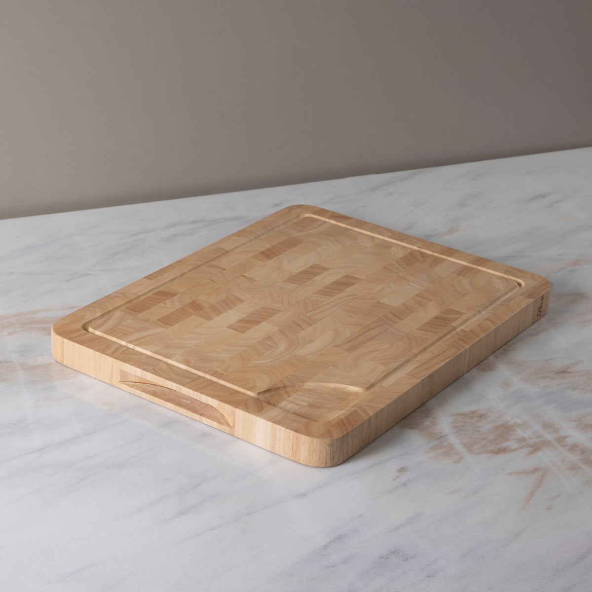 Rubberwood End Grain Rectangular Cutting Board, Medium-1