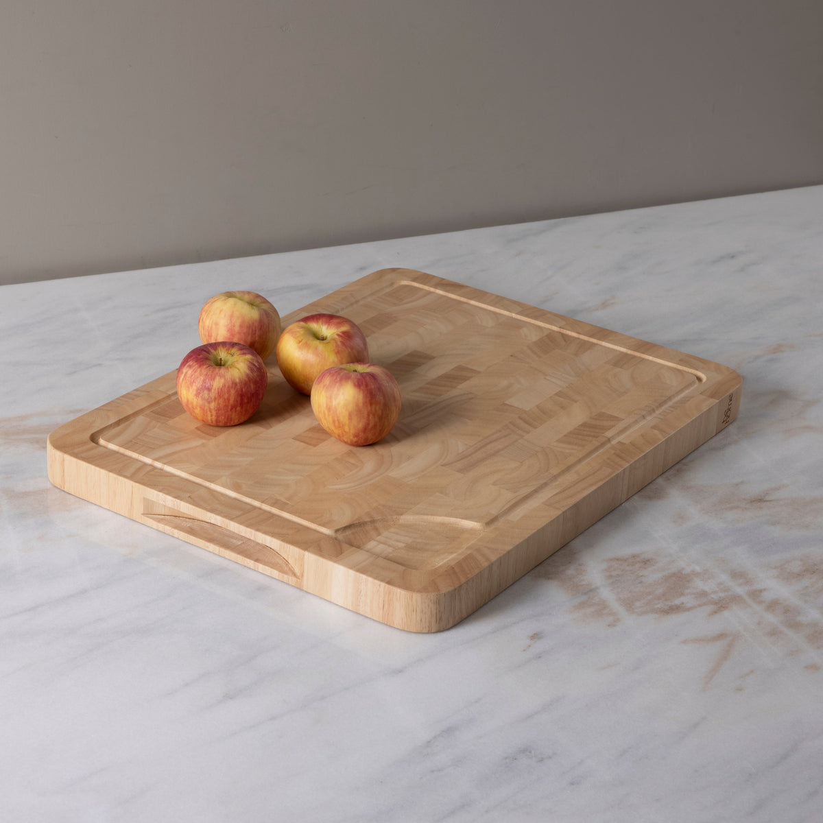 Rubberwood End Grain Rectangular Cutting Board, Medium-0