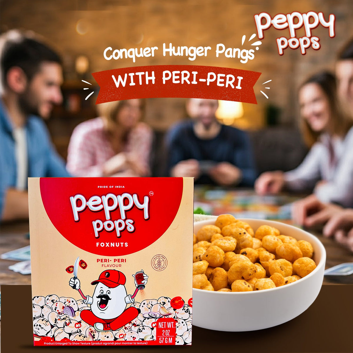 PEPPY POPS PERI PERI ROASTED FOXNUTS