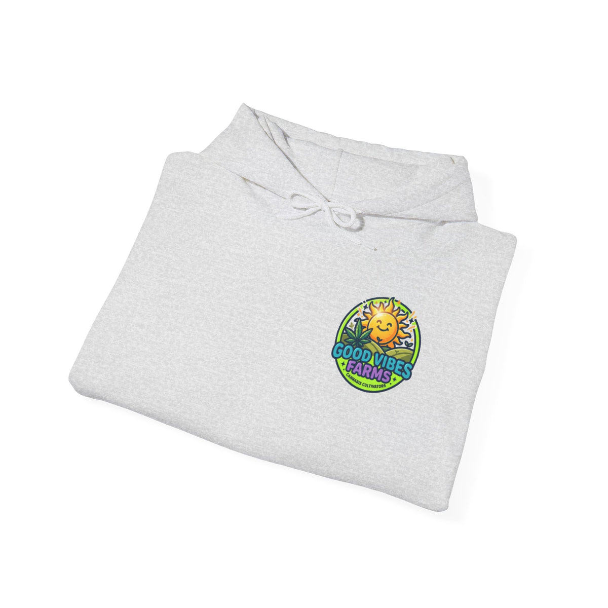 Good Vibes Farms Hoodie | Sun Emblem Farm Logo Sweatshirt