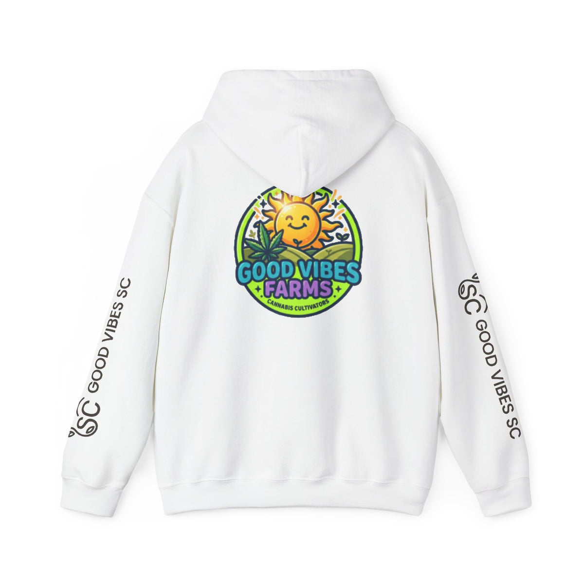 Good Vibes Farms Hoodie | Sun Emblem Farm Logo Sweatshirt