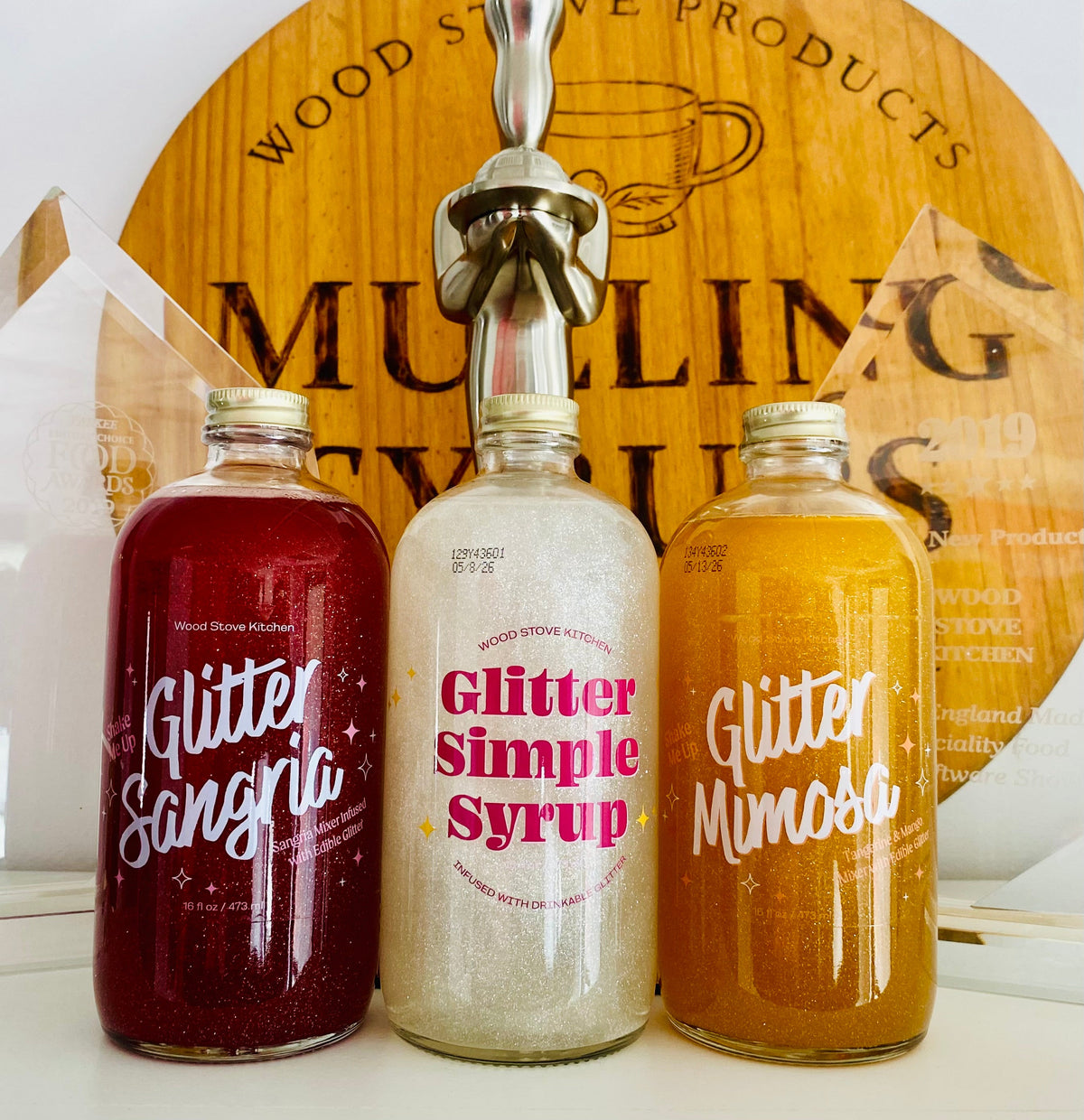 Glitter Cocktail Box: 3 of Our Glitter-Infused Mixers (Glitter Sangria, Glitter Mimosa & Glitter Simple Syrup)