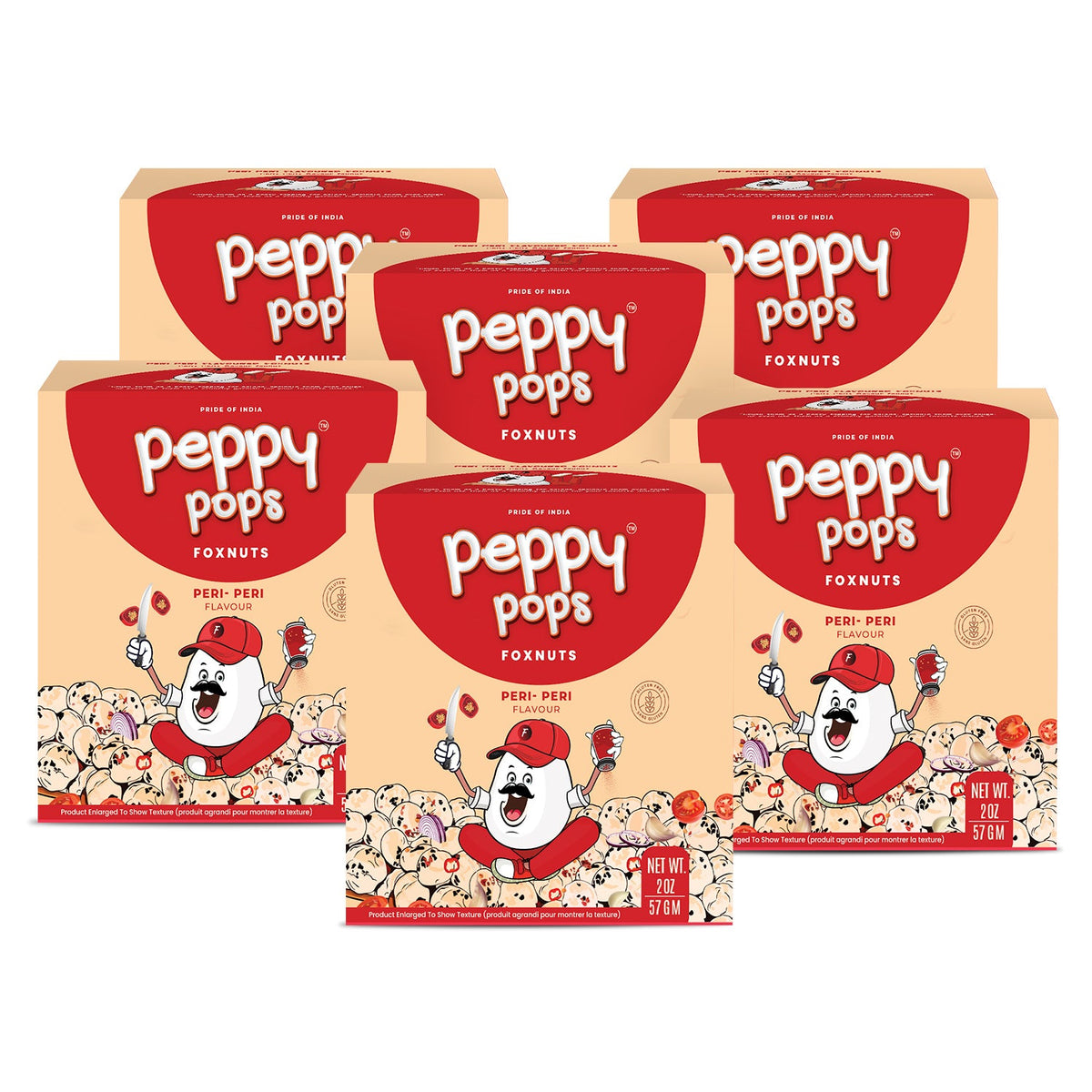 PEPPY POPS PERI PERI ROASTED FOXNUTS