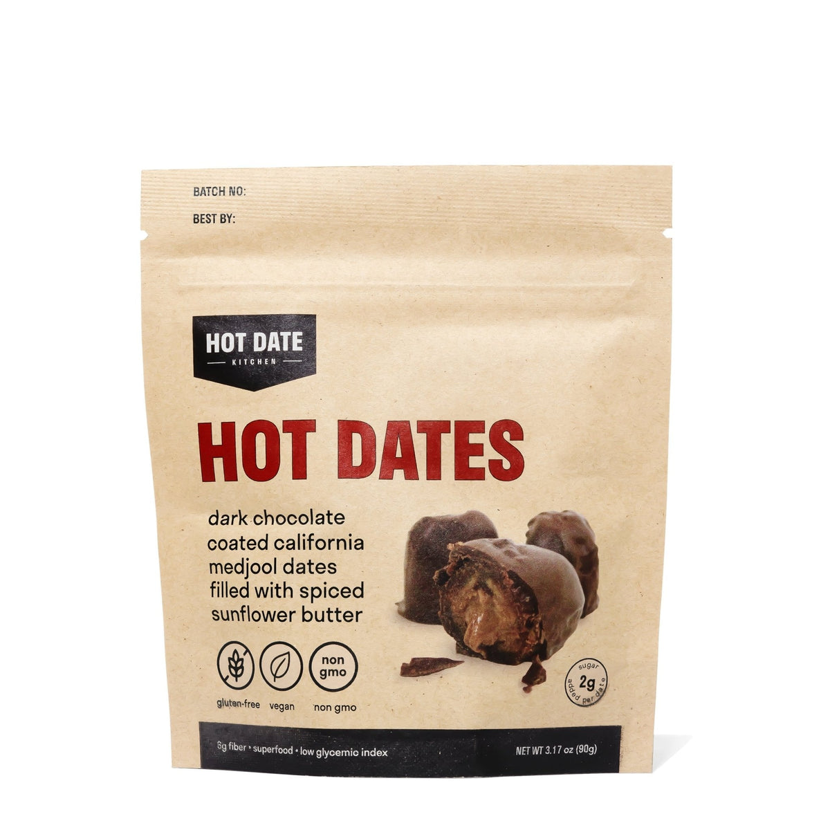 Spiced Dark Chocolate Stuffed Medjool Dates - 12 Pack