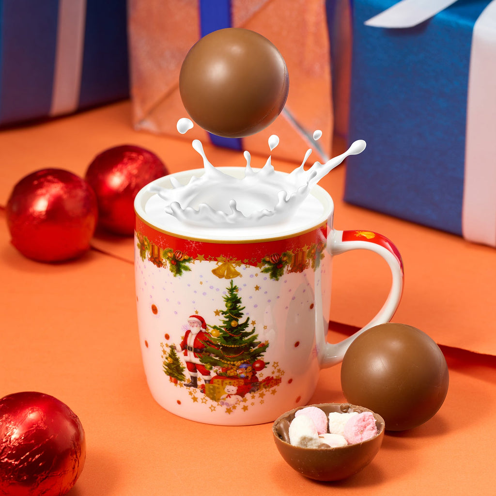 Large Snowman Hot Chocolate Bombs Set Of 16 Delicious Cocoa Bomb Filled With Marshmallows Caramel Fu-2