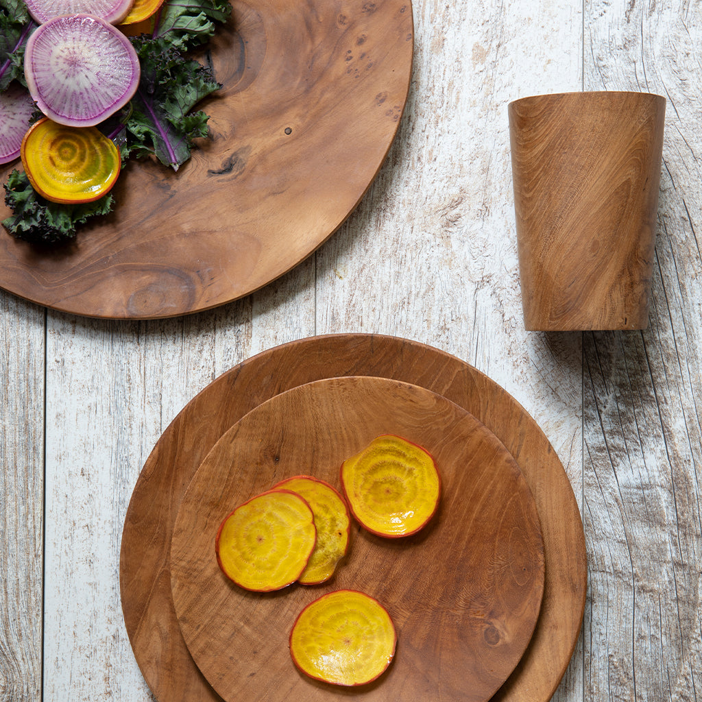 Teak Salad Plate-2