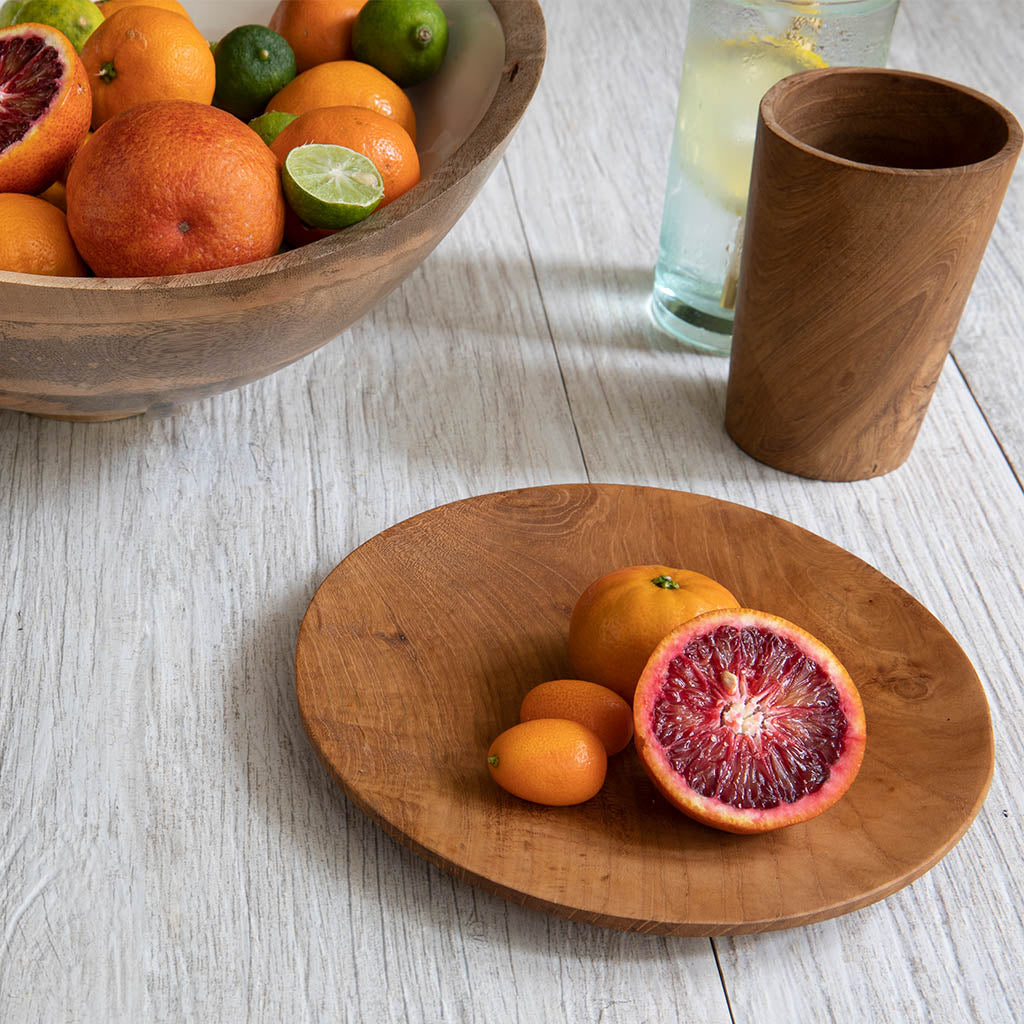 Teak Salad Plate-1